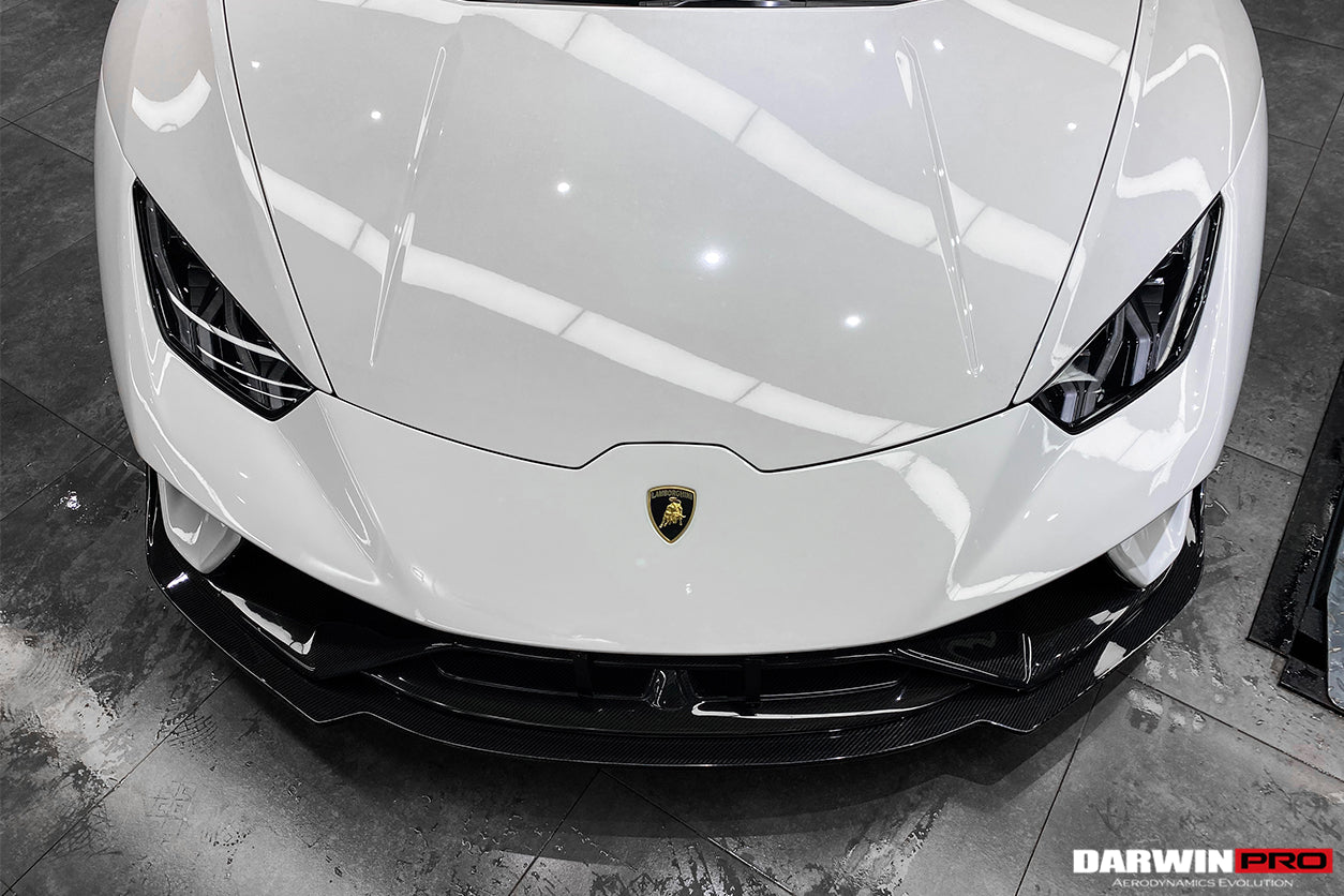 2015 - 2025 Lamborghini Huracan LP610 & LP580 & EVO & Tecnica BKSS Style Partial Carbon Front Bumper with Lip